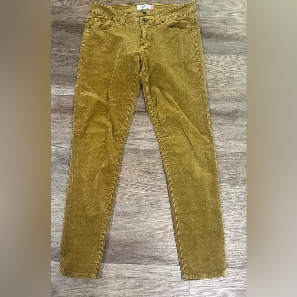 CAbi Golden Corduroy Skinny Jeans